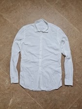 PRADA Milano Men's White Long Sleeve Dress Shirt [COTTON/BLEND] Italy Sz 40
