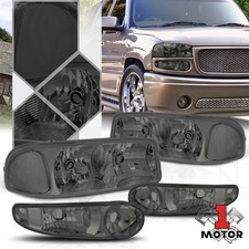 Chromesmoked Headlight Clear Signalbumper For 01-07 Gmc Sierrayukon Denali Chromesmoked Headlight Clear Signalbumper For 01-07 Gmc Sierrayukon Denali