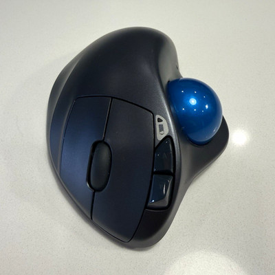 Logitech M570 Wireless Trackball Mouse Blue Ball w/ USB Receiver