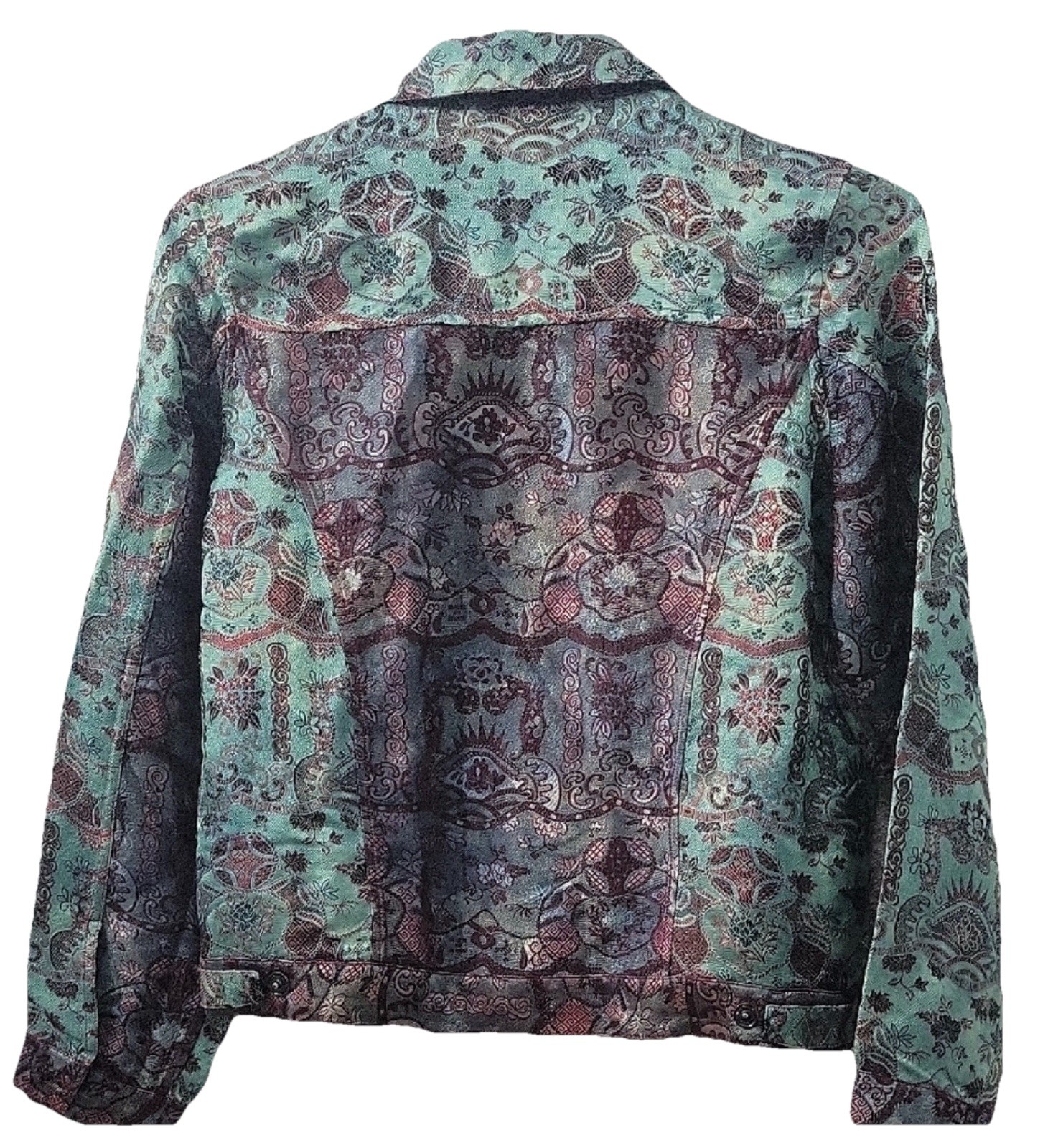 CITRON Santa Monica Silk Rayon Brocade Jacket Size S