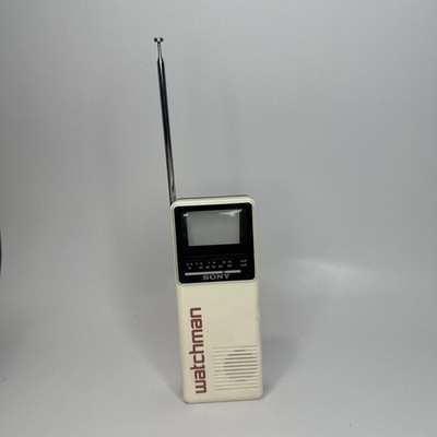 Sony Watchman Model FD-10A November 1987 Tested Working Portable CRT TV VHF UHF