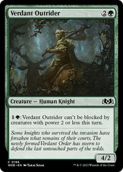 Verdant Outrider - Wilds of Eldraine (WOE) #196