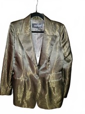 Silk Blend Linda Allard Ellen Tracy Women's Metallic Blazer