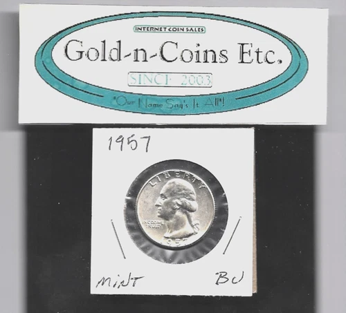 1957-P Silver Washington Quarter Uncirculated Condition! Free S&H