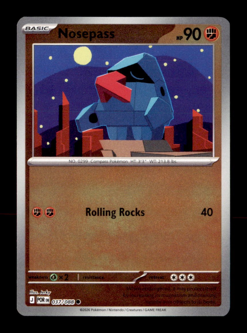 Nosepass 037/088 Common Perfect Order Pokemon Reverse Holo Near Mint