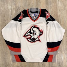 Vintage 90’s 00’s Buffalo Sabres Goathead White CCM NHL Hockey Jersey Large