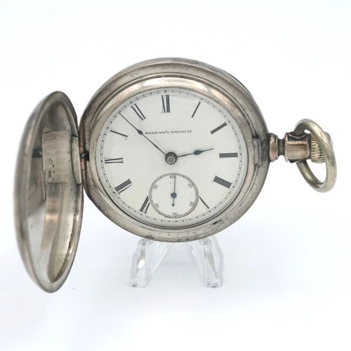 Antique Elgin National Watch Co. Sterling Silver Hunter Case Pocket Watch