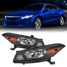 Projector Headlights Headlamps For 2008-2012 Honda Accord Coupe 2-door Black Projector Headlights Headlamps For 2008-2012 Honda Accord Coupe 2-door Black