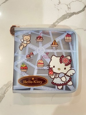 HELLO KITTY CD HOLDER CASE WITH CHARM, 2003.  Sanrio.  Holds 24 CDs