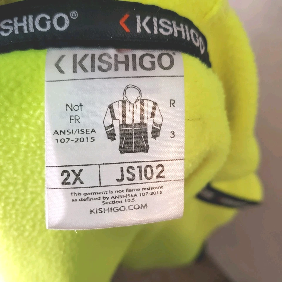 Kishigo 2X PPE Reflective High Visibility Hi-Vis Broken Zipper Spots & Stains - Image 3 of 3