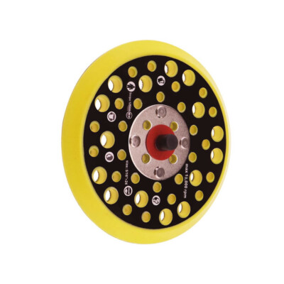 Platorello Di Supporto Da 125 Mm E 5 Pollici Compatibile Con Mirka Ceros/ Deros, 44 Fori, Attacco Filettato 5/16, Platorello Di Supporto Con Gancio E Anello, Accessori Per Utensili Elettrici, Di DEBUNS