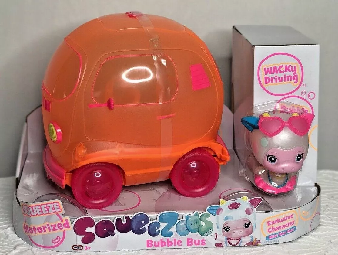 Squeezoos bubble bus with sales exclusive character squeeze doll