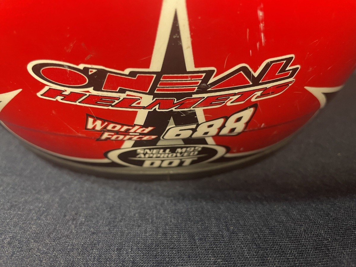 O'NEAL WORLD FORCE 542 ヘルメット M2000 O'Neal Helmet Red Silver MX Offroad Dirtbike Vintage World Force
