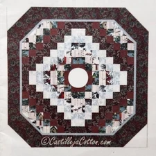 Winterberry Tree Skirt Quilt Pattern Patchwrk Octagon Castilleja Cotton Holiday