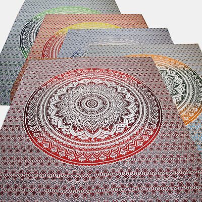 Tagesdecke Bettüberwurf Lotus Flower Dekotuch Indien Wandbehang Mandala Tuch 