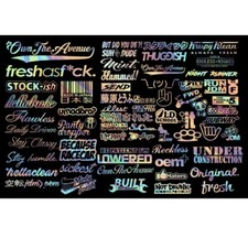 Jdm Sticker Pack Vinyl 25 Random Stickers You Choose Color Tgishsh