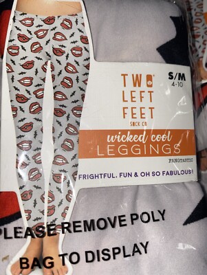 Halloween Two Left Feet Sock Co. Wicked Cool Women's Leggings Fangtastic S/M