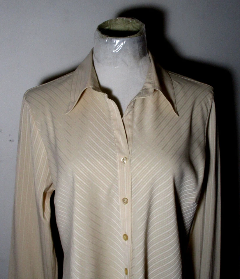 Blusa NINETY Bronceada Manga Larga Talla L Nueva con Etiquetas Foto 2 de 4