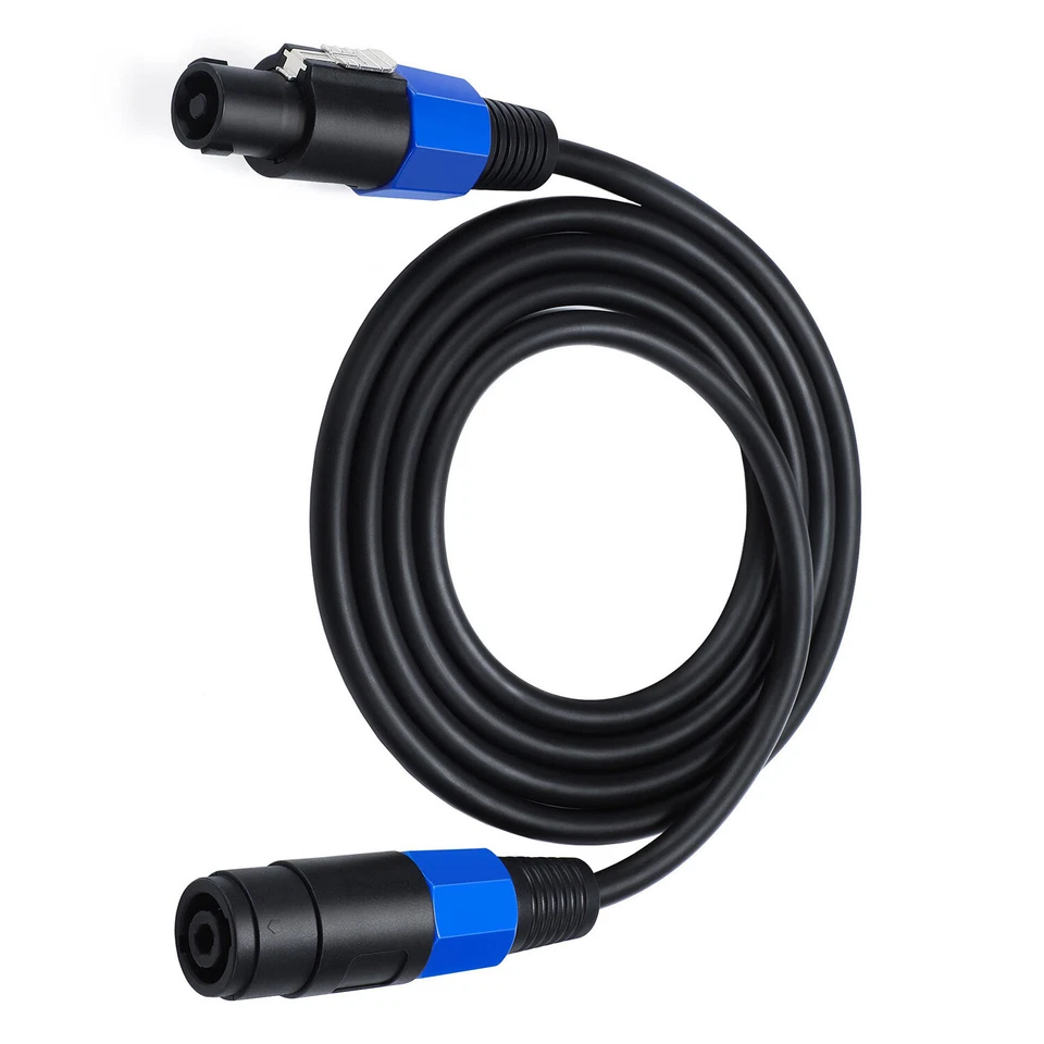 Cable de altavoz Speakon macho a hembra calibre 18 AWG cable DJ/audio profesional bloqueo giratorio Foto 3 de 4