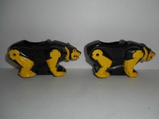 95 Mighty Morphin Power Rangers Megazord Thunderzord Black Yellow Lion Part Lot