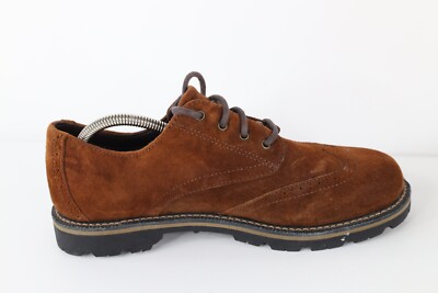 Vtg LL Bean Mens 9 Distressed Suede Leather Wingtips Shoes  display picture 3