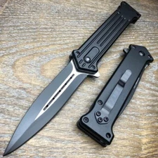 8" TAC FORCE SPRING FOLDING Open ASSISTED STILETTO TACTICAL KNIFE Blade Pocket