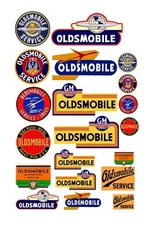 1:87 HO scale model vintage Oldsmobile car Olds automobile service signs