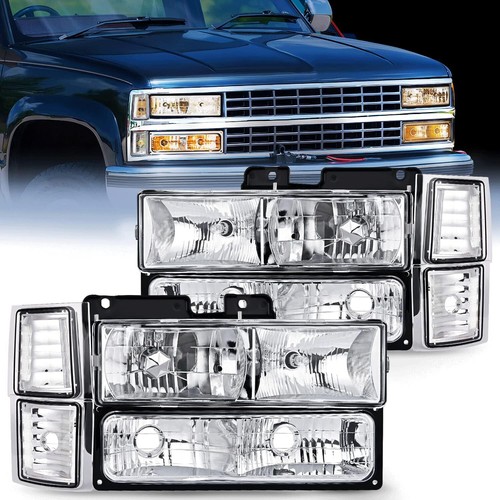 Nilight Headlight Assembly for 1994 1995 1996 1997 1998 Chevy Silverado Tahoe - Foto 49 di 56