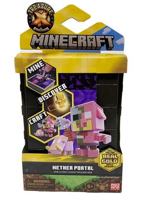 Treasure X Minecraft Nether Portal with Mine & Craft Character & Mini Bob, New!