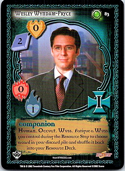 Buffy The Class Of '99 CCG Card #83 Wesley Wyndam-Pryce | eBay