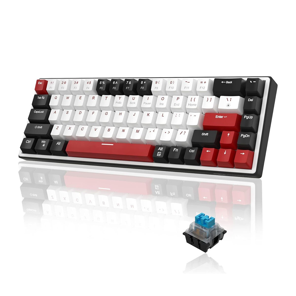 MageGee Blue Switch 60% Mechanical Gaming Keyboard, Hot-Swappable