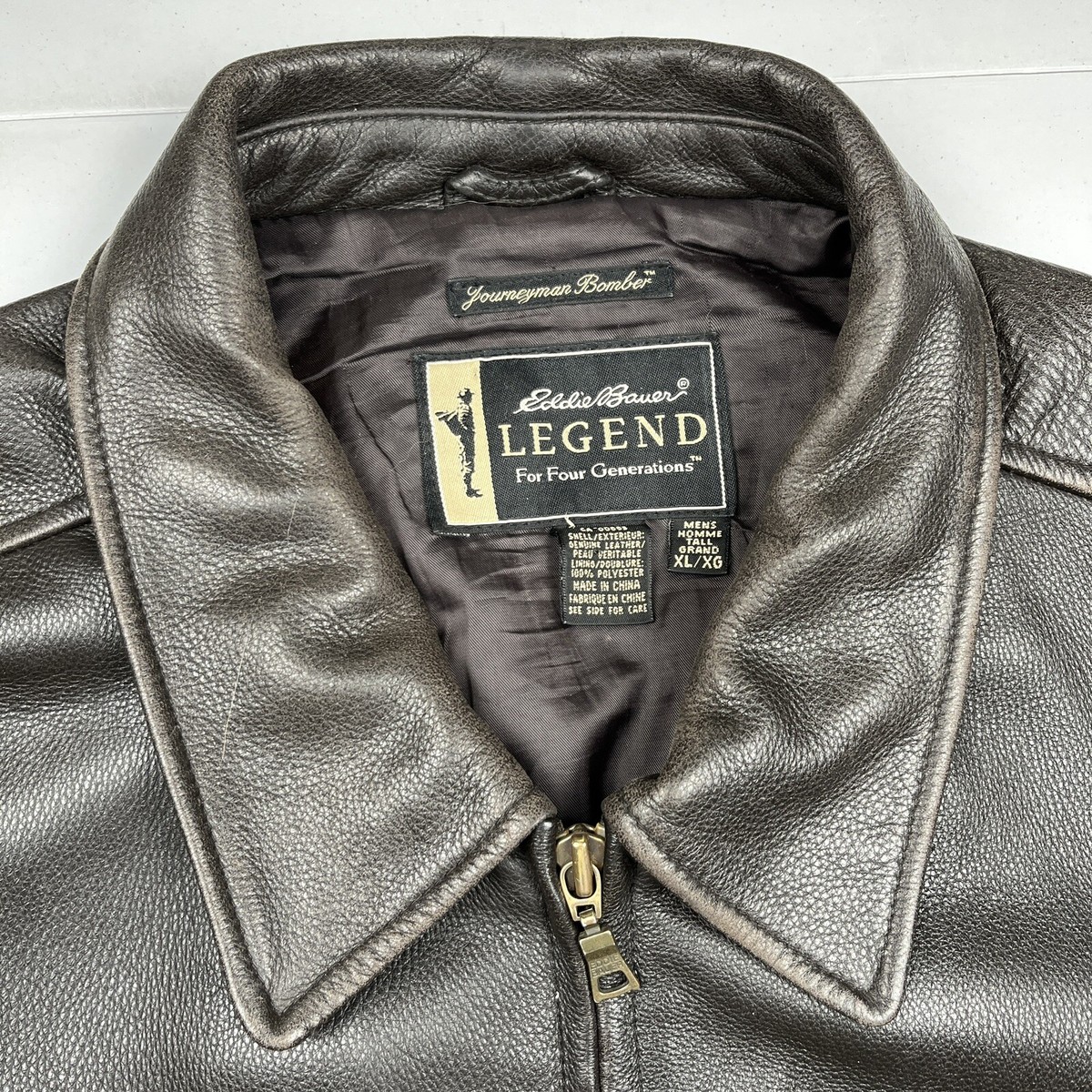Eddie Bauer Legend Journeyman Bomber Leather Jacket Size XL Eddie Bauer Legend Journeyman Bomber Leather Jacket Size XL