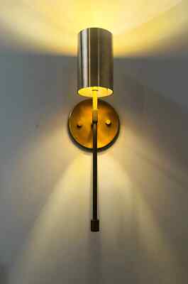 Mid Century Handcrafted Brass Wall Lamp Stilnovo Style Sconce Best For Home byHD