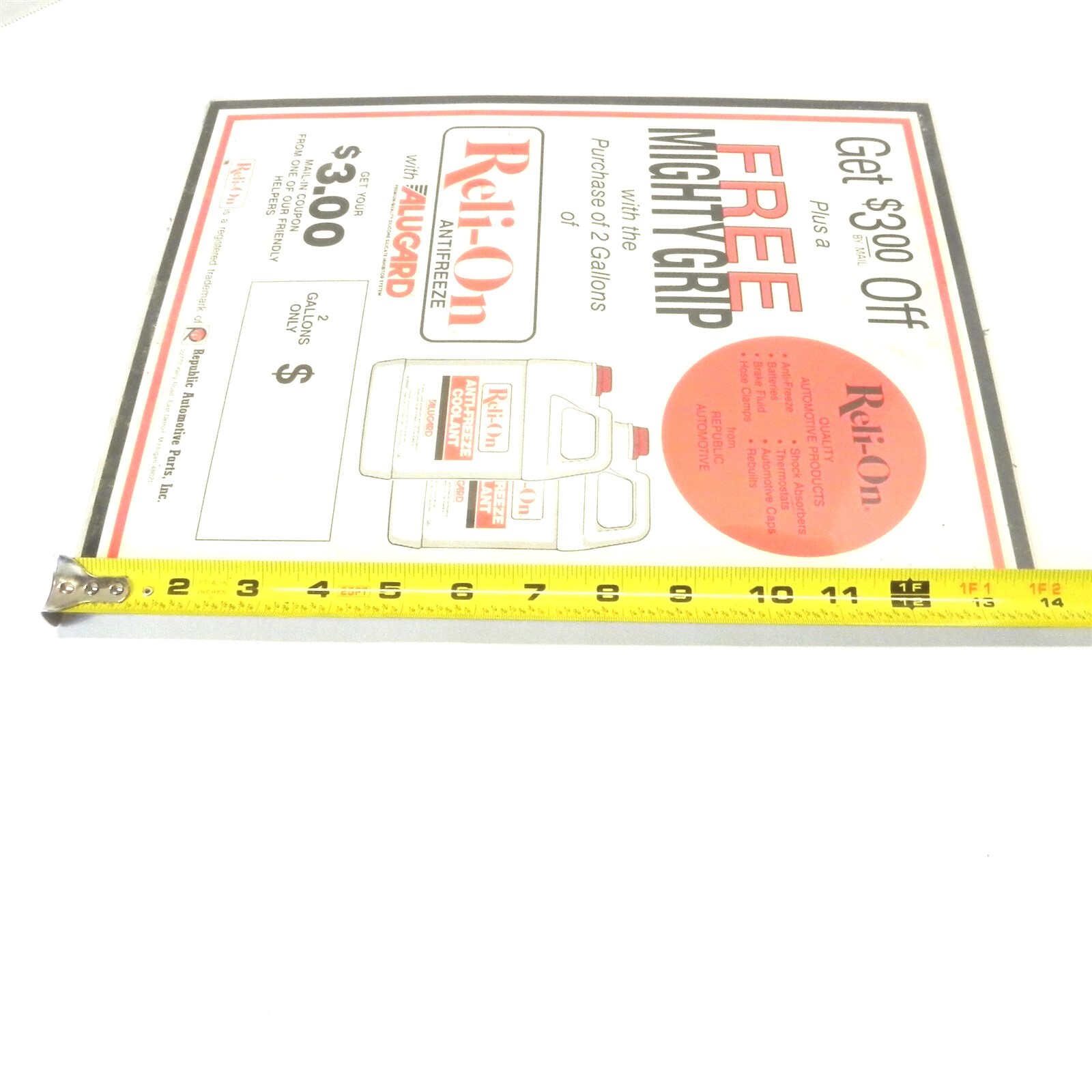 RELION AUTOMOTIVE PRODUCTS ADVERTISEMENT ALUGARD REPUBLIC AUTO PARTS