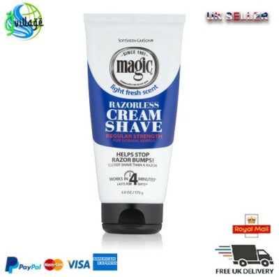 Magic Razorless Creme Rasieren Normale Stärke Licht Frisch Duft 170ml Rohr