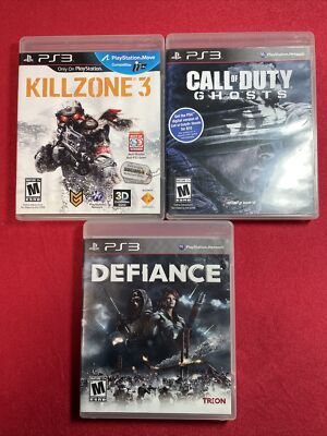 COD Ghosts Killzone 3 & Defiance Game Bundle Of 3 Great FPS Titles