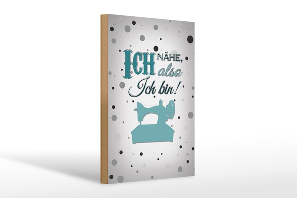 Holzschild Spruch 20X30 Cm Ich NäHe Also Ich Bin Holz Deko Schild Wooden Sign-image