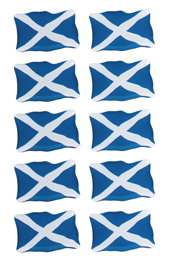 Scotland - 3D decor gel flags sticker set for car motorbike: set of 10