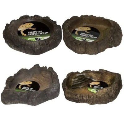 ProRep Reptile Strong Resin Realistic Wood Rock Pool Terrarium Water Bowl / Dish