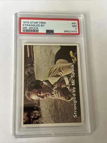 1976 Topps STAR TREK trading card #61 strangled by Mr. SPOCK TOS Graded PSA 7