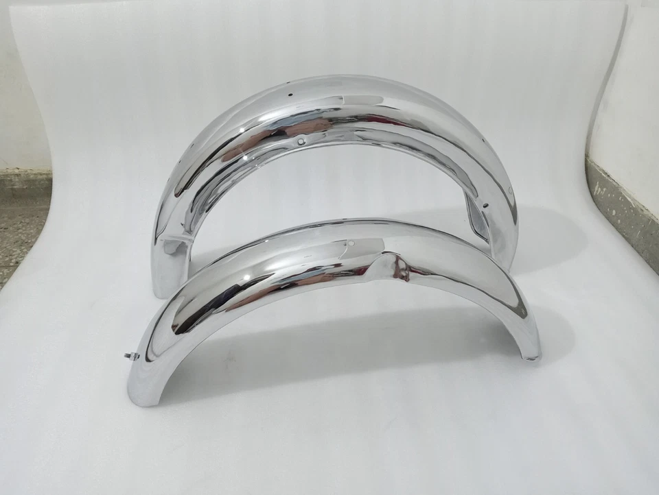 JUEGO GUARDABARROS ACERO CROMADO BSA A10 ROAD ROCKET MODELO 1956 (PRETALADRADO) |Apto para Foto 2 de 4