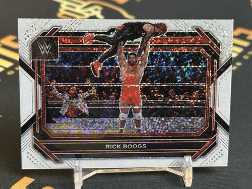2023 Panini Prizm WWE White Sparkle Prizm Rick Boogs #87 SSP