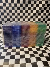 50 Pack CD DVD Hard Plastic Cases Compact Slim Jewel Assorted Colors Sealed PINK