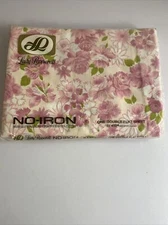 Vintage Lady Pepperell Fine Muslin One Flat Sheet Double Bed 81x104 Pink Floral