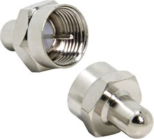 100 PACK: Coax Cable Caps, F Type 75 Ohm Terminator, , RF Adapter