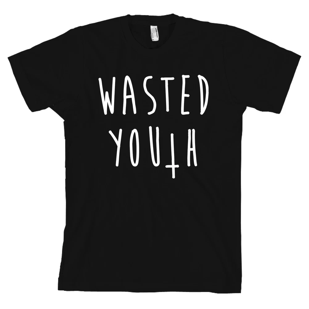 Wasted Youth Bella + Canvas T Shirt Upside Down Cross Punk Music