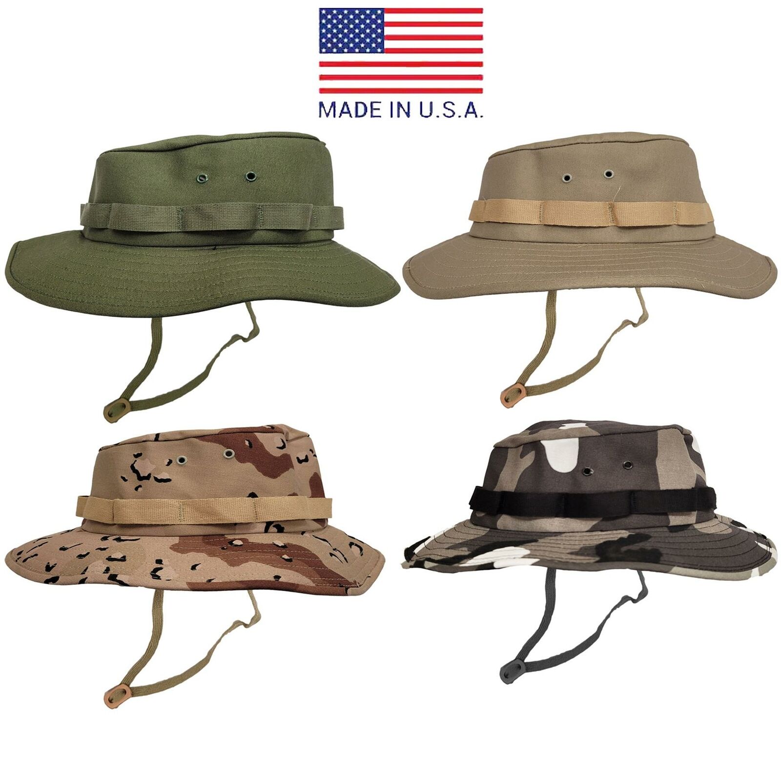 Army Bush Hat Original US Combat Military Fishing Hunting Camping Hiking Boonie
