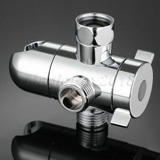 Three-Way Shower Head Diverter Connector Arm Mounted Valve Splitter Sprayer Part