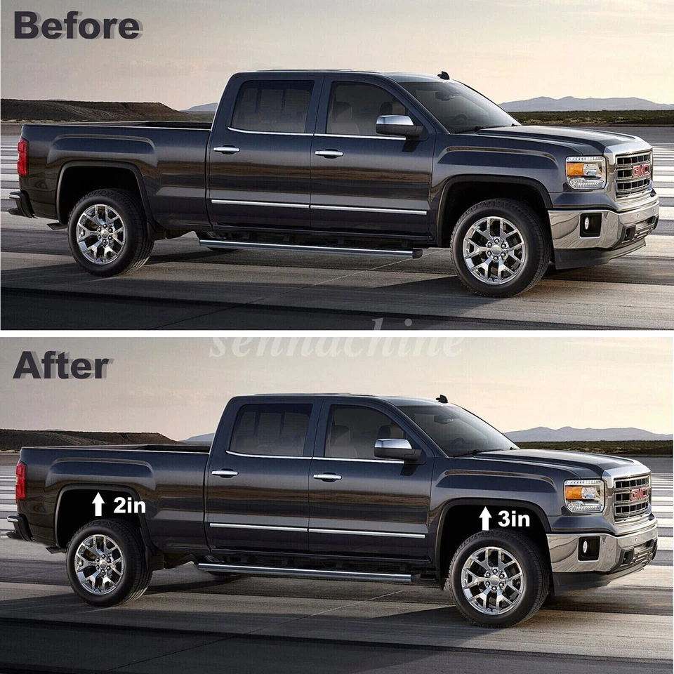 3" Front 2" Rear Leveling Kit Lift Kit For Chevy Silverado 1500 GMC Sierra 1500 - Image 2 of 4