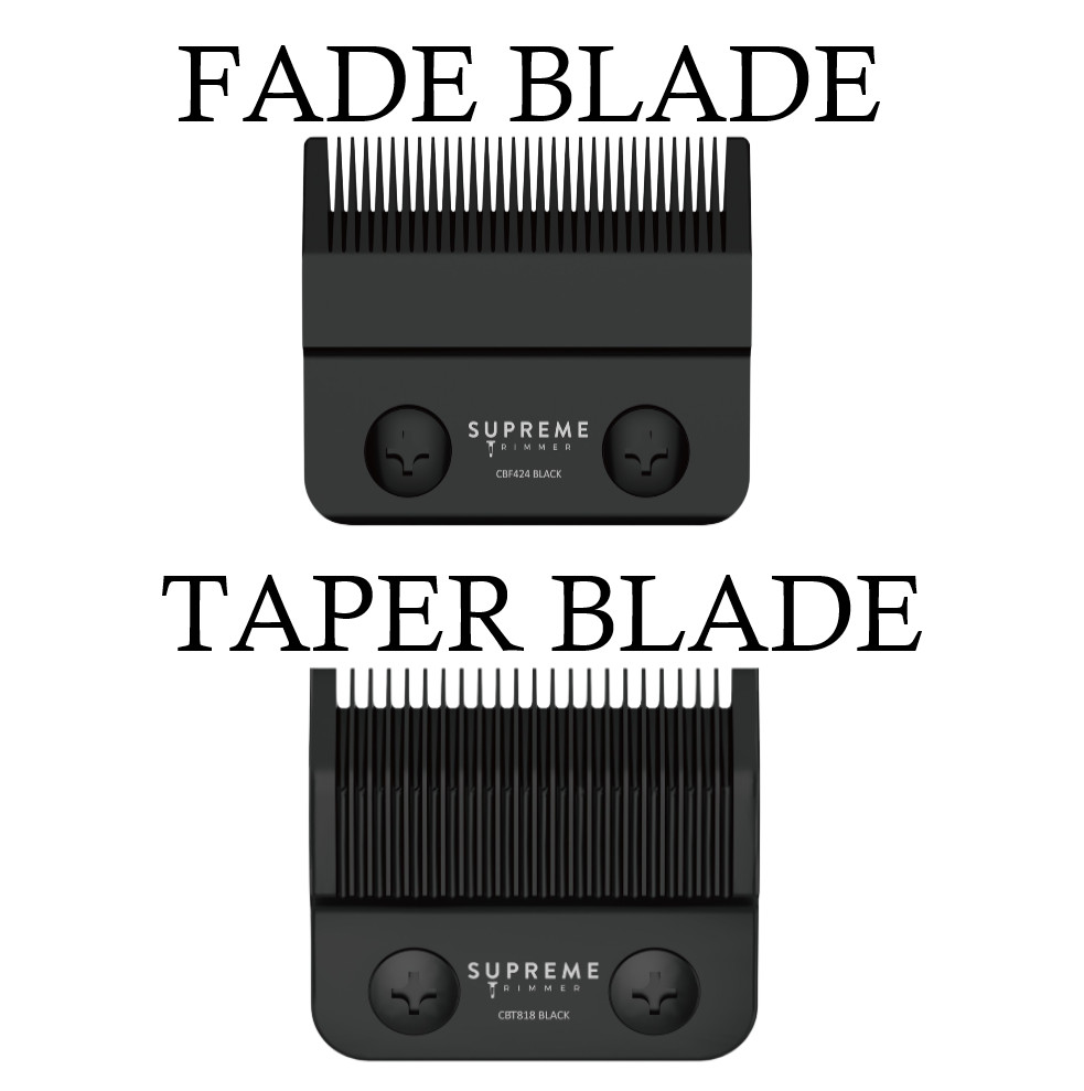 Supreme Trimmer Replacement Fade Blade CBF424 | Steel Blade for Clippers | Black